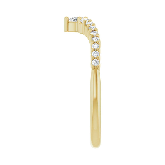 14K Yellow Gold 1/4 CTW Lab-Grown Diamond Contour Band