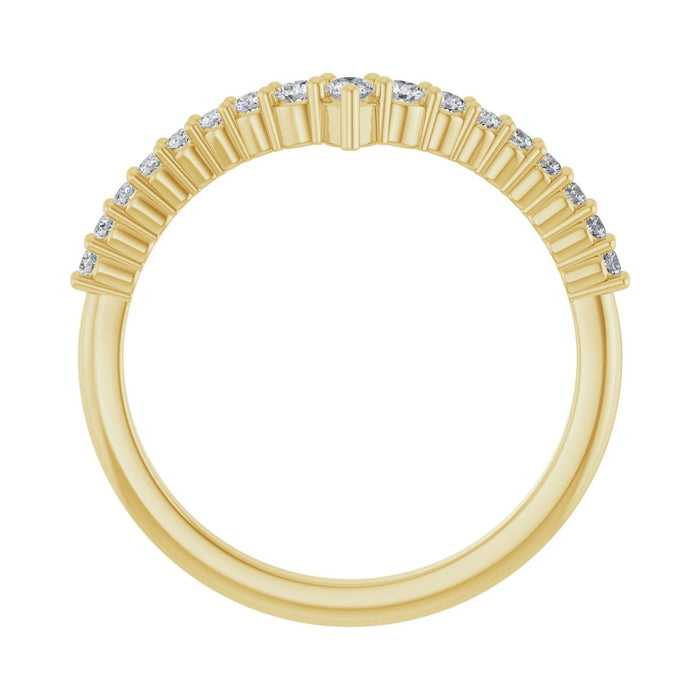 14K Yellow Gold 1/4 CTW Lab-Grown Diamond Contour Band