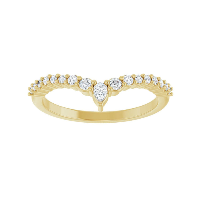 14K Yellow Gold 1/4 CTW Lab-Grown Diamond Contour Band