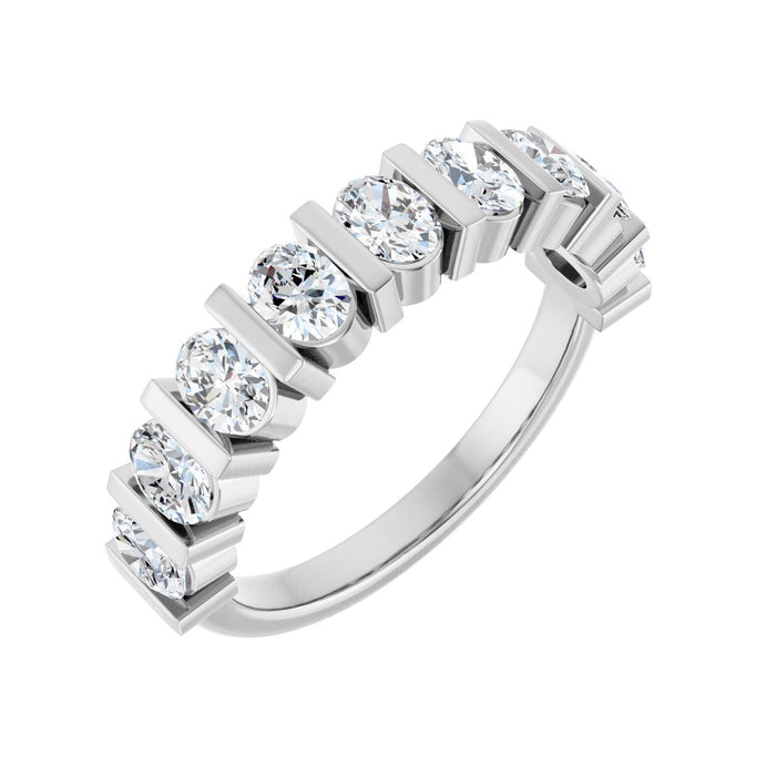 10K White Gold 1 1/3 CTW Lab-Grown Diamond Anniversary Band