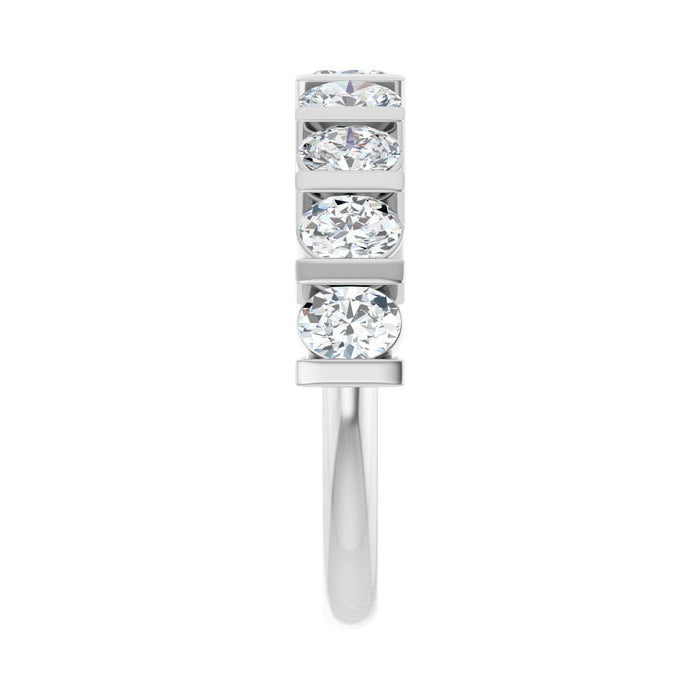 10K White Gold 1 1/3 CTW Lab-Grown Diamond Anniversary Band