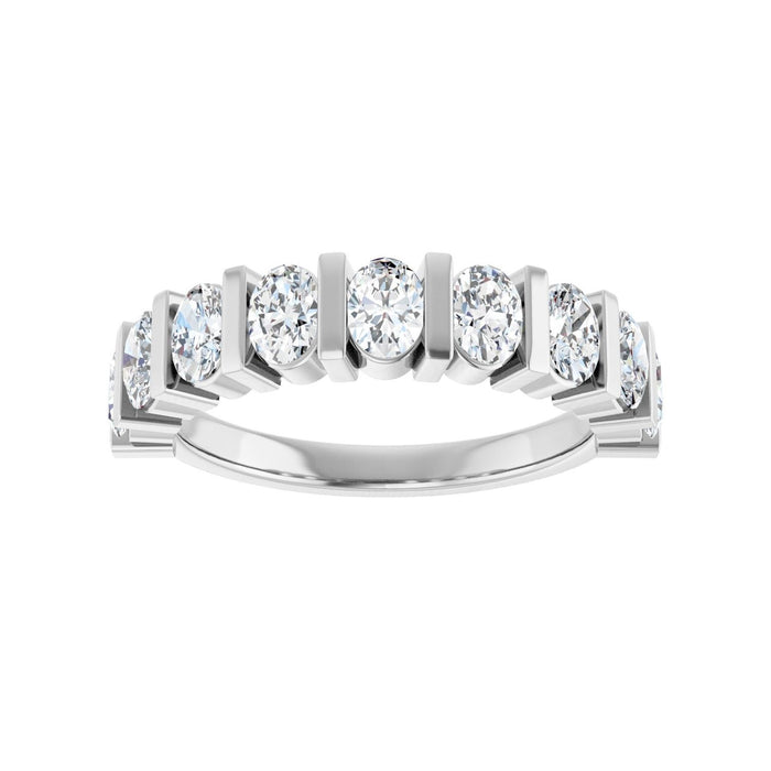 10K White Gold 1 1/3 CTW Lab-Grown Diamond Anniversary Band