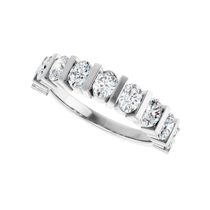 10K White Gold 1 1/3 CTW Lab-Grown Diamond Anniversary Band