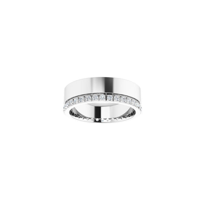 14K White Gold 1/3 CTW Lab-Grown Diamond Accented Band Size 6