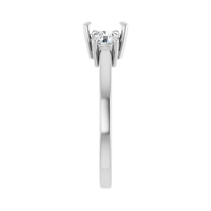 Platinum 5x5 mm Square 3/8 CTW Lab-Grown Diamond Semi-Set Engagement Ring