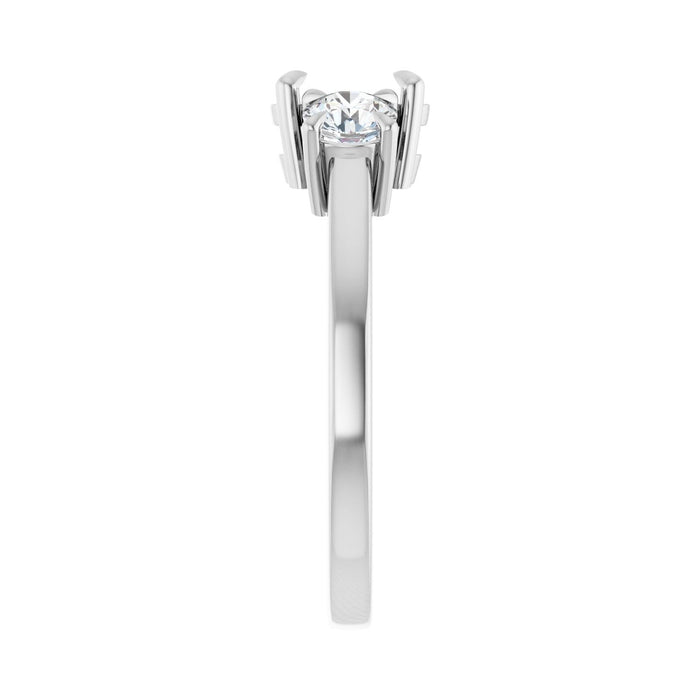 14K White Gold 7x5 mm Oval 1/2 CTW Lab-Grown Diamond Semi-Set Engagement Ring