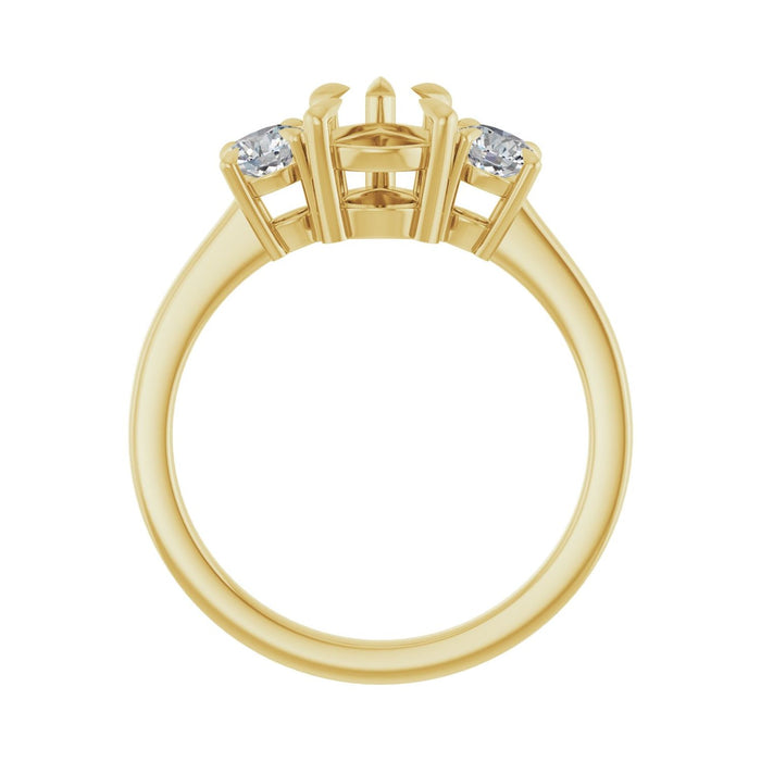 14K Yellow Gold 8x6 mm Pear 3/8 CTW Lab-Grown Diamond Semi-Set Engagement Ring