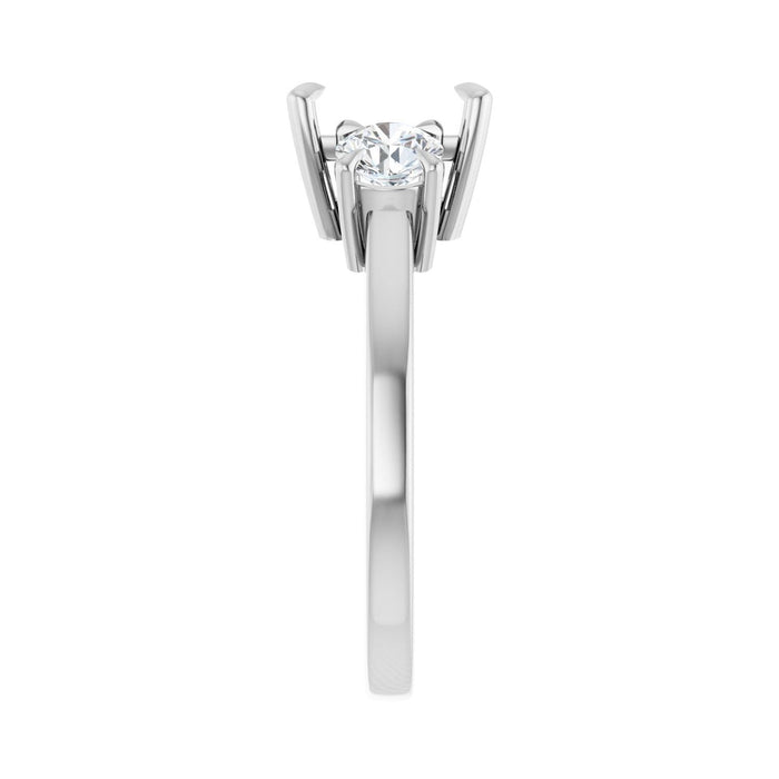 Platinum 6.5x6.5 mm Square 5/8 CTW Lab-Grown Diamond Semi-Set Engagement Ring