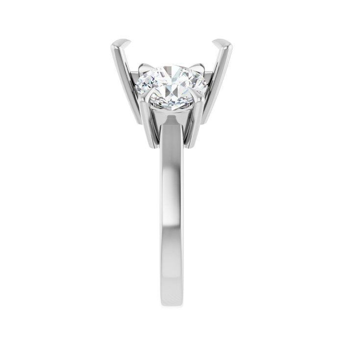 14K White Gold 10x10 mm Square 2 1/2 CTW Lab-Grown Diamond Semi-Set Engagement Ring