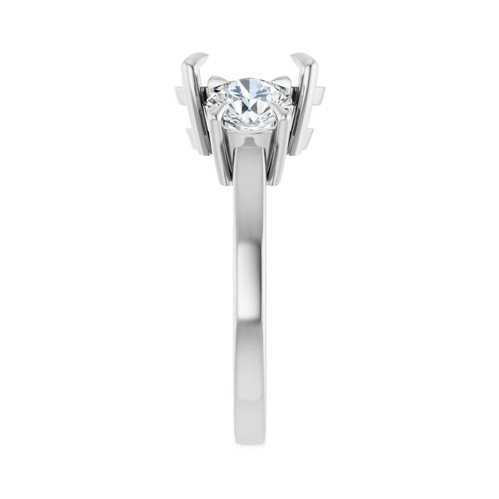 Platinum 10x8 mm Oval 1 1/5 CTW Lab-Grown Diamond Semi-Set Engagement Ring