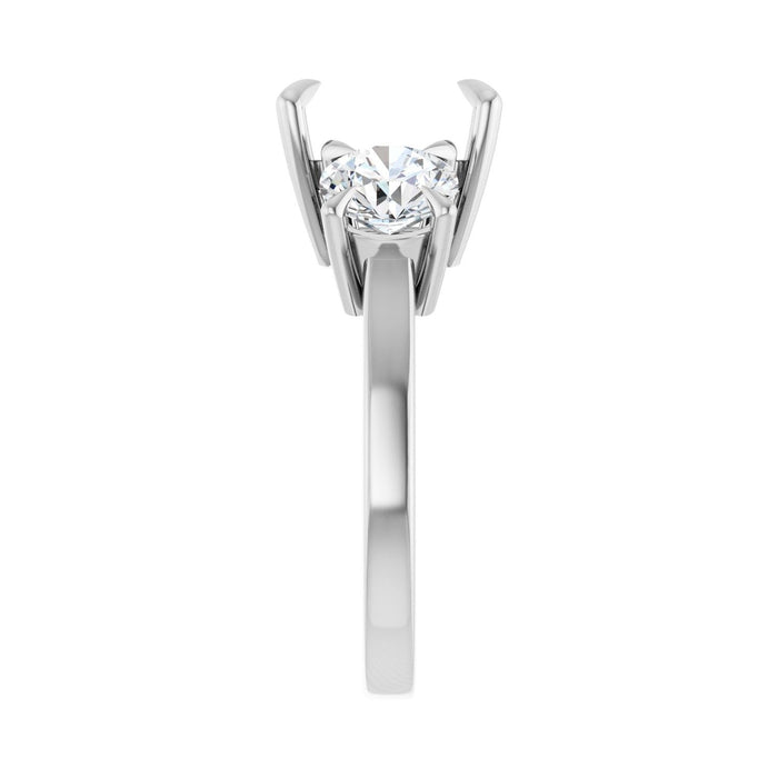 Platinum 9x9 mm Asscher 1 1/2 CTW Lab-Grown Diamond Semi-Set Engagement Ring