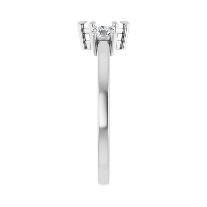 Platinum 6x3 mm Marquise 1/4 CTW Lab-Grown Diamond Semi-Set Engagement Ring