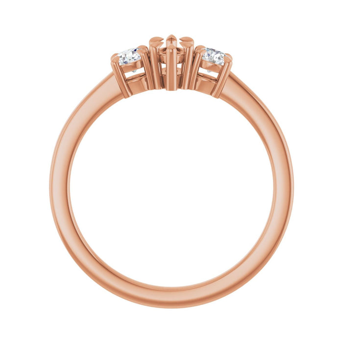 14K Rose Gold 6x3 mm Marquise 1/4 CTW Lab-Grown Diamond Semi-Set Engagement Ring