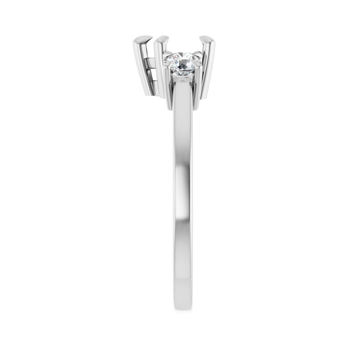 Platinum 6x6 mm Heart 1/3 CTW Lab-Grown Diamond Semi-Set Engagement Ring