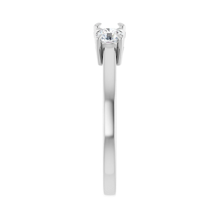 14K White Gold 4.4 mm Round 3/8 CTW Lab-Grown Diamond Semi-Set Engagement Ring
