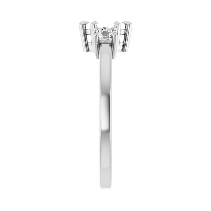 Platinum 6x3.5 mm Marquise 1/4 CTW Lab-Grown Diamond Semi-Set Engagement Ring