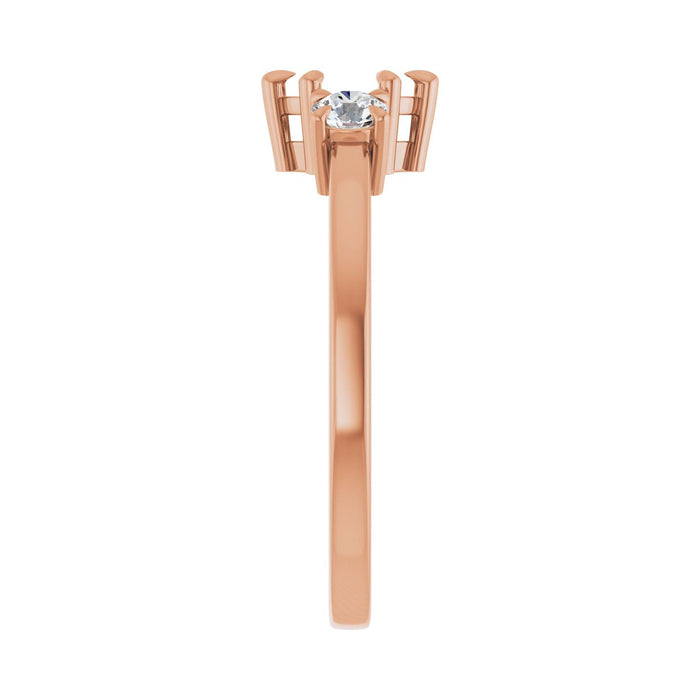 14K Rose Gold 6x3.5 mm Marquise 1/4 CTW Lab-Grown Diamond Semi-Set Engagement Ring
