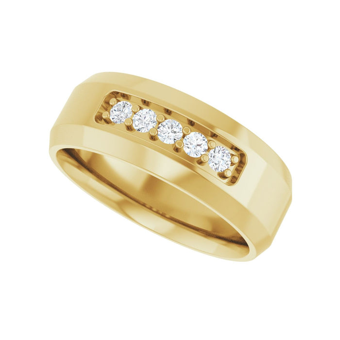 14K Yellow Gold 1/6 CTW Lab-Grown Diamond Band