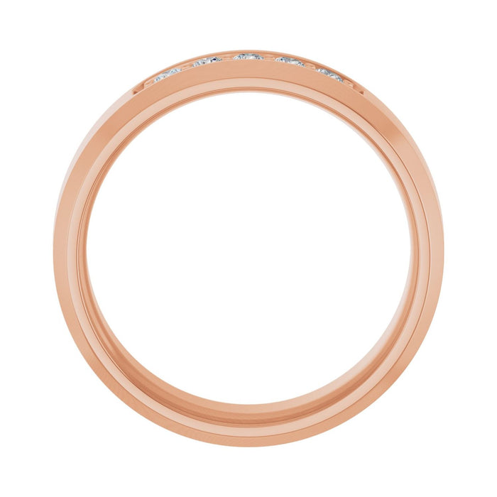 14K Rose Gold 1/6 CTW Lab-Grown Diamond Band