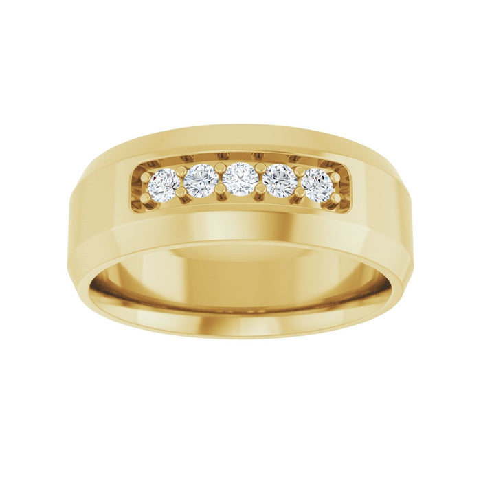 14K Yellow Gold 1/6 CTW Lab-Grown Diamond Band