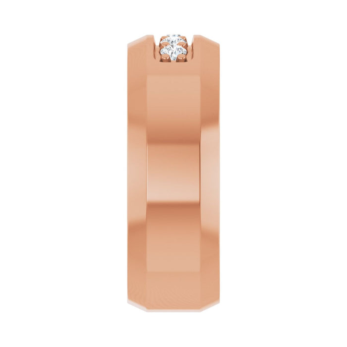 14K Rose Gold 1/6 CTW Lab-Grown Diamond Band