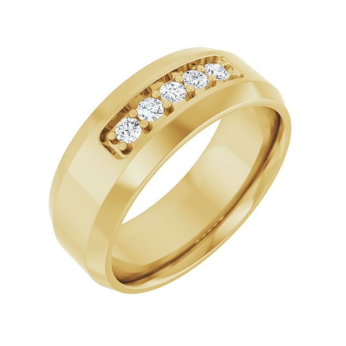 14K Yellow Gold 1/6 CTW Lab-Grown Diamond Band