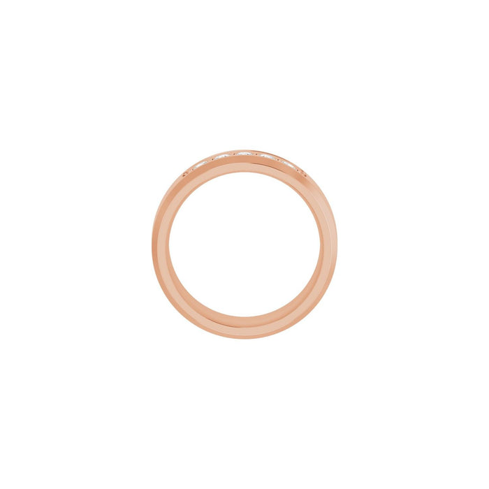 14K Rose Gold 1/6 CTW Lab-Grown Diamond Band