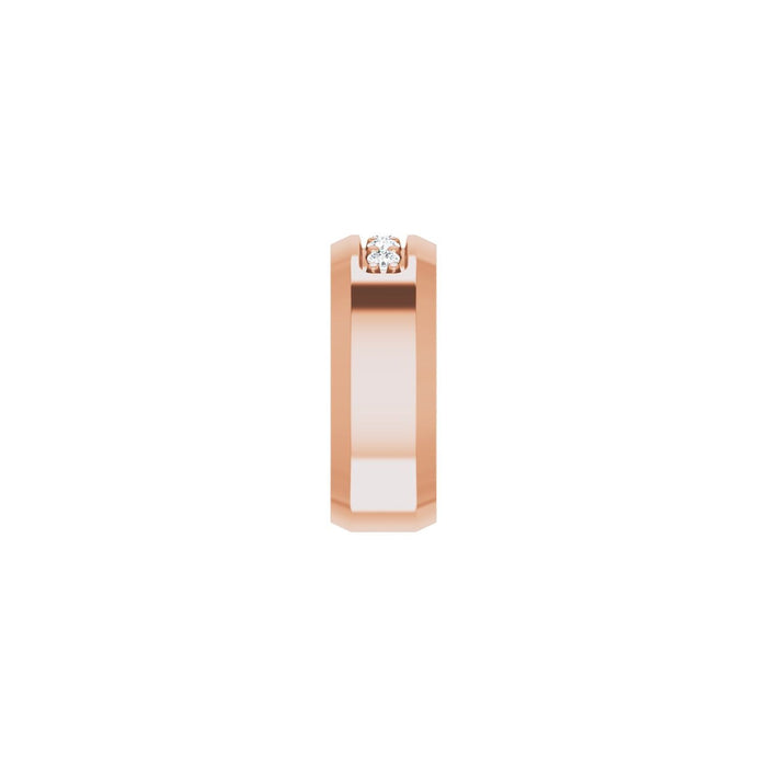 14K Rose Gold 1/6 CTW Lab-Grown Diamond Band
