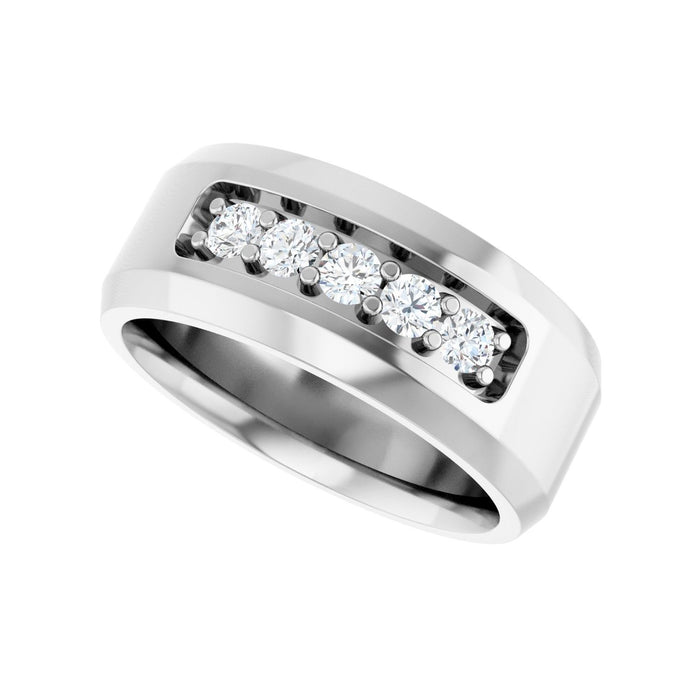 14K White Gold 1/2 CTW Lab-Grown Diamond Band