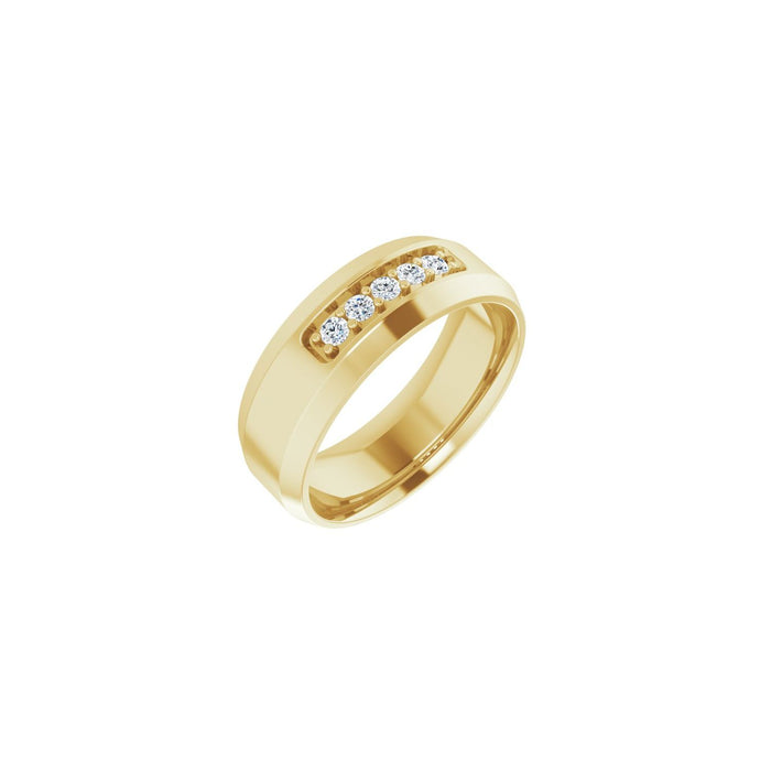 14K Yellow Gold 1/6 CTW Lab-Grown Diamond Band