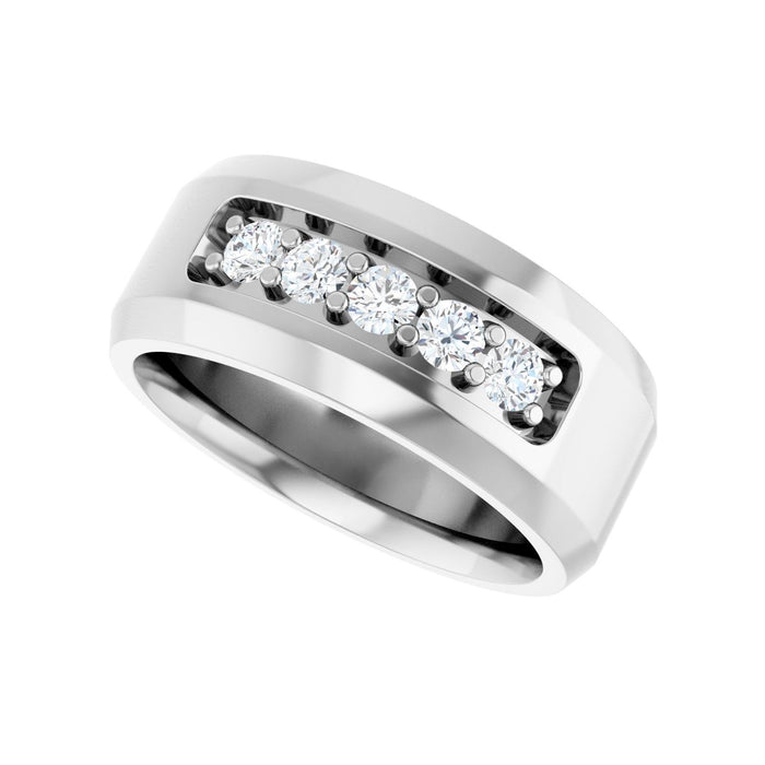 14K White Gold 1/2 CTW Lab-Grown Diamond Band