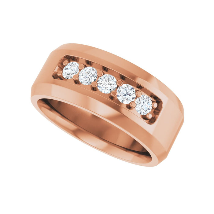 14K Rose Gold 1/2 CTW Lab-Grown Diamond Band