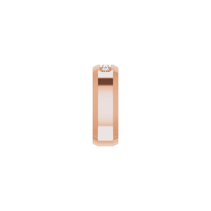 14K Rose Gold 1/6 CTW Lab-Grown Diamond Band