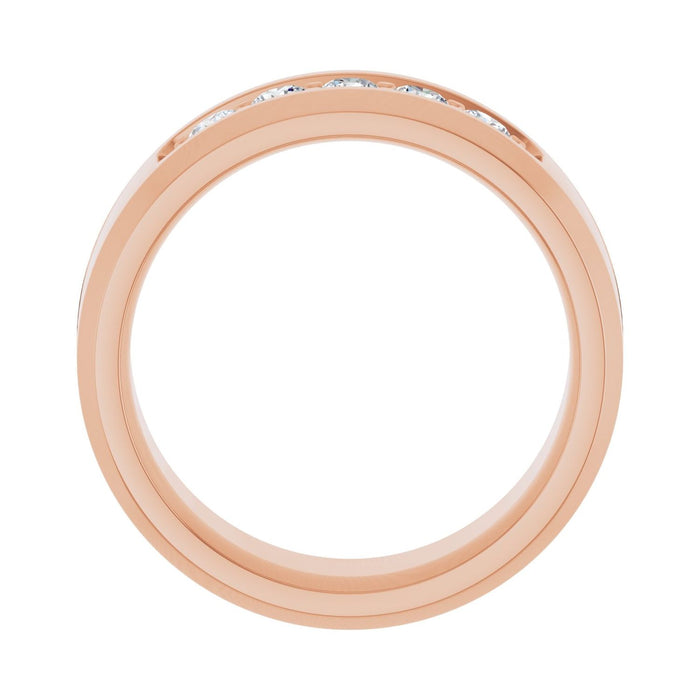 14K Rose Gold 1/2 CTW Lab-Grown Diamond Band