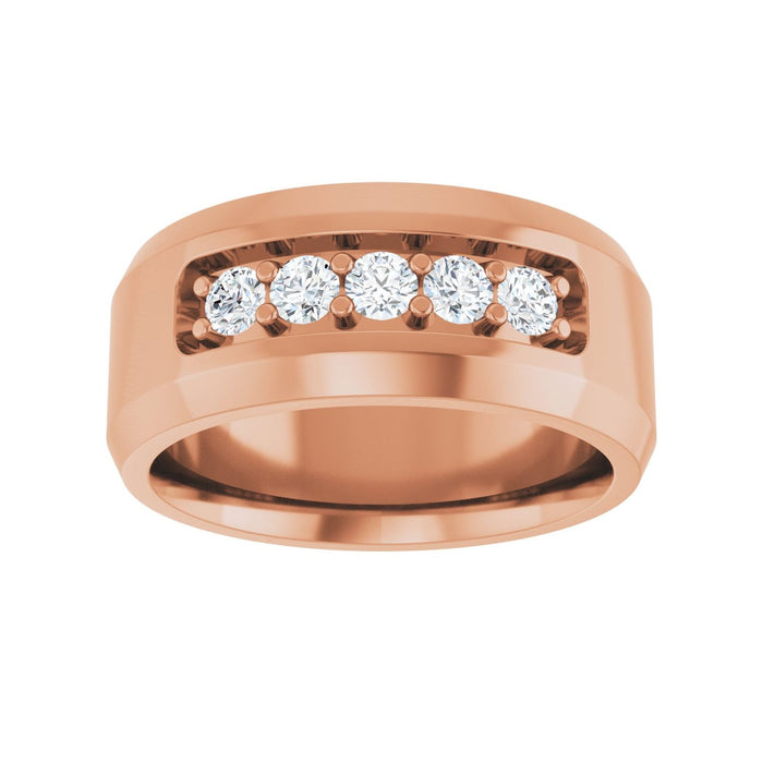14K Rose Gold 1/2 CTW Lab-Grown Diamond Band