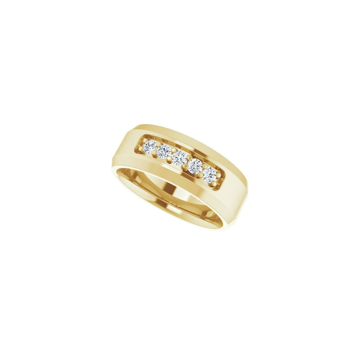 14K Yellow Gold 1/6 CTW Lab-Grown Diamond Band