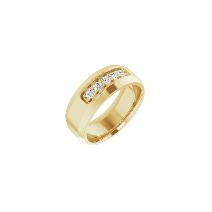 14K Yellow Gold 1/6 CTW Lab-Grown Diamond Band