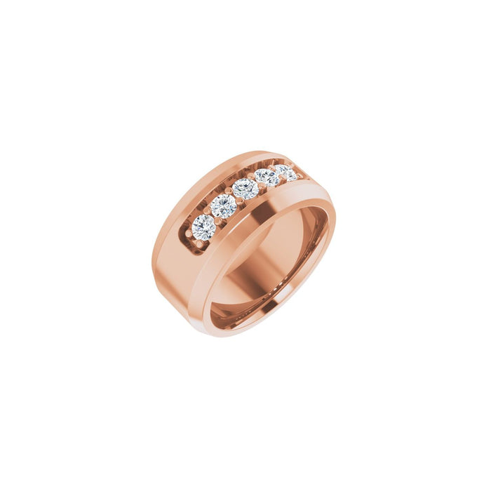 14K Rose Gold 1/2 CTW Lab-Grown Diamond Band