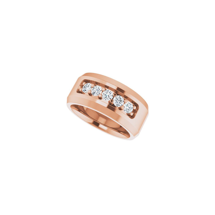 14K Rose Gold 1/2 CTW Lab-Grown Diamond Band