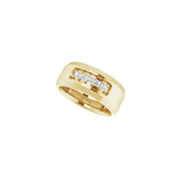 14K Yellow Gold 1/5 CTW Lab-Grown Diamond Band