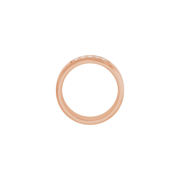 14K Rose Gold 1/5 CTW Lab-Grown Diamond Band