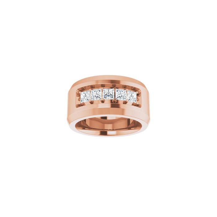 14K Rose Gold 3/4 CTW Lab-Grown Diamond Band
