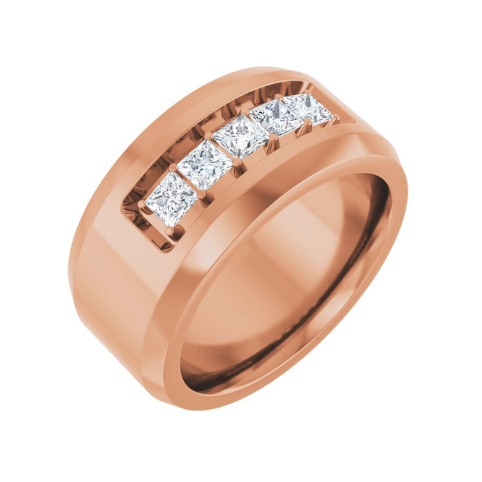 14K Rose Gold 3/4 CTW Lab-Grown Diamond Band