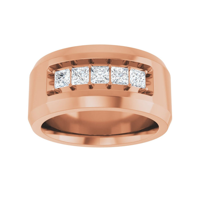 14K Rose Gold 3/4 CTW Lab-Grown Diamond Band