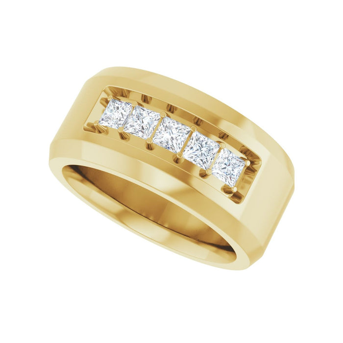 14K Yellow Gold 3/4 CTW Lab-Grown Diamond Band