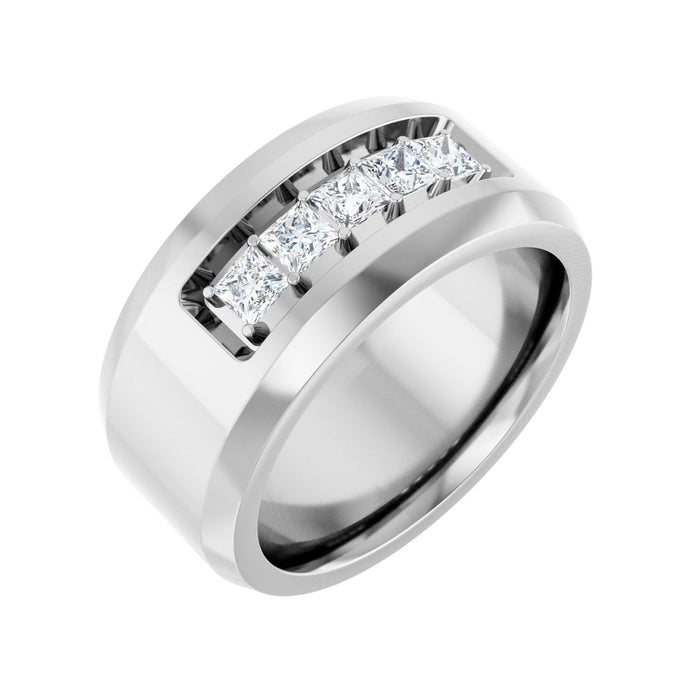 14K White Gold 3/4 CTW Lab-Grown Diamond Band