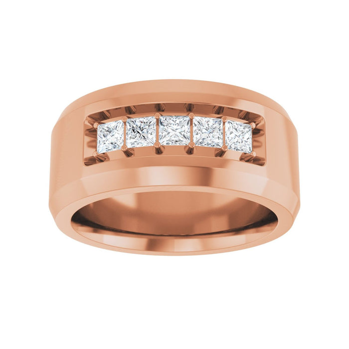 14K Rose Gold 3/4 CTW Lab-Grown Diamond Band