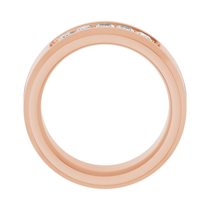 14K Rose Gold 3/4 CTW Lab-Grown Diamond Band