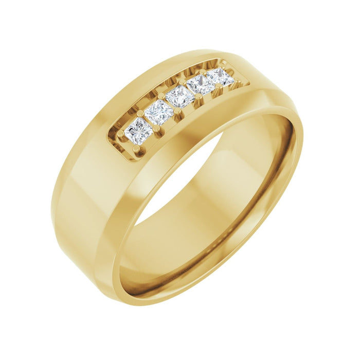 14K Yellow Gold 1/5 CTW Lab-Grown Diamond Band