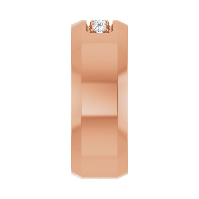 14K Rose Gold 1/5 CTW Lab-Grown Diamond Band